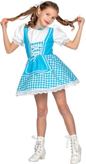 Dirndl Jurk Aqua Meisje Elise Wit - Transparant, Blauw