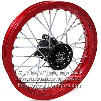 Dirt Bike Pit Bike Front 12 inch Velgen 12 "1.85x12 voor kleine off road motorcross CRF Front wielen onderdelen 12mm axle hole