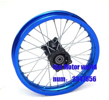 Dirt Bike Pit Bike Rear 14 Inch Velgen 14 "1.85X14 Voor Kleine Off Road Motorcross Crf Achter wielen Onderdelen Dirt Pit Bike Wiel blauw achterkant