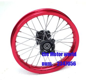 Dirt Bike Pit Bike Rear 14 Inch Velgen 14 "1.85X14 Voor Kleine Off Road Motorcross Crf Achter wielen Onderdelen Dirt Pit Bike Wiel rood achterkant