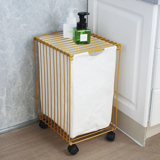 Dirty clothes storage basket hamper ins Nordic wrought iron with wheels laundry storage storage baskets dirty clothes