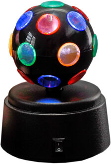 Disco bol - zwart - roterend - multi kleurige - LED verlichting - party licht bal