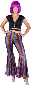 Disco Broek Regenboog Dames Boogie Multikleur - Print
