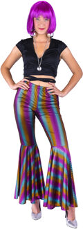 Disco Broek Regenboog Dames Boogie Multikleur - Print