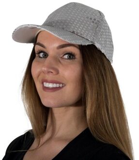 Disco cap/ pet met zilveren pailletten - Verkleedhoofddeksels Zilverkleurig
