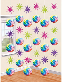 Disco Hangdecoratie 2,10 meter 6 stuks