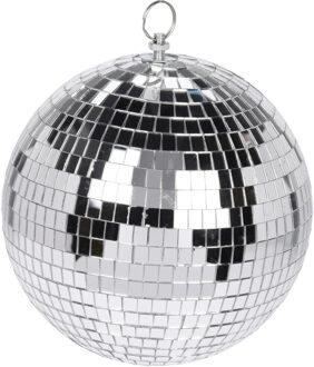 Disco kerstbal - zilver - D18 cm - glas/foam - discobal/discobol - kerstversiering