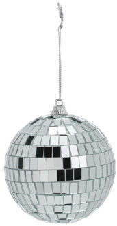 Disco kerstbal - zilver - D9 cm - glas/foam - discobal/discobol - kerstversiering