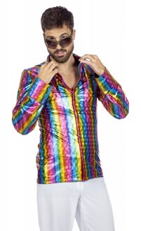 Disco Overhemd Regenboog - Maat 50