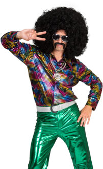 Disco Party Blouse Regenboog Heren Aaron Multikleur - Print