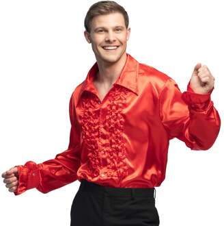 Disco Shirt Man Rood Rood - Zalm