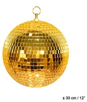 Disco spiegel bal goud 30 cm Goudkleurig