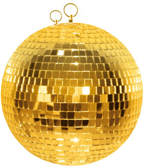 Disco spiegel bal - goud - Dia 20 cm - Versiering Goudkleurig