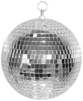 Disco spiegel bal - zilver - Dia 20 cm - Versiering