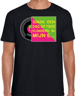 Disco verkleed t-shirt - voor heren - doe maar lekker - 80s party - zwart - jaren 80 XL