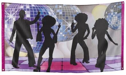 Disco vlag 150x90cm Multikleur - Print