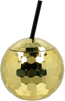 Discobal Drinkbeker Met Rietje Goud Goud - Brons