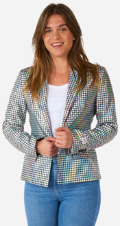 Discoballer Dames Blazer Zilver - Grijs