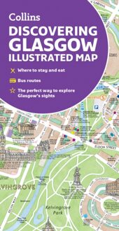 Discovering Glasgow Illustrated Map - Dominic Beddow
