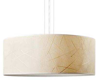 Discus hanglamp 35cm bladeren wit crème, wit