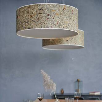 Discus hanglamp 55cm Almwiese wit hooi, gekleurd, wit