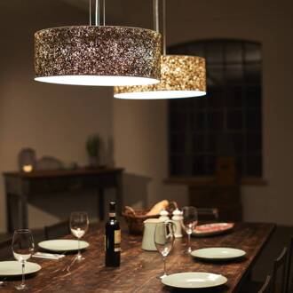 Discus hanglamp 55cm rozenbloesem wit hooi, rozenbloesem, wit