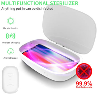 Disinfection Box Phone UV Sterilizer Support Wireless Charging Jewelry Phones Cleaner Personal Disinfection Cabinet