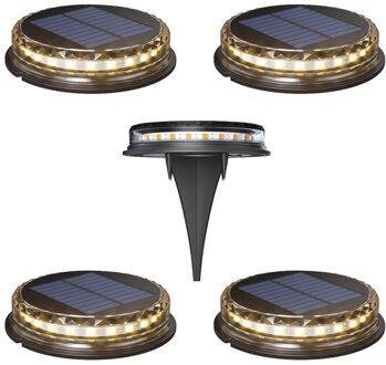 Disk Lichten Duurzaam Zonne-energie Straat IP65 Waterdichte 17 Led Begraven Licht Ground Lamp Outdoor Landschap Licht 4stk