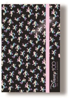 Disney 100 opal collection mickey & friends - notitieboek a5 met rubberband 80 pagina's,