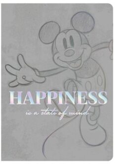 Disney 100 opal collection mickey - schrift a4 60 pagina's, ruitjes