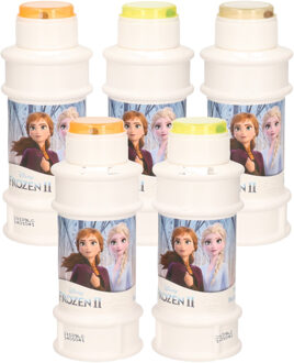 Disney 10x Disney Frozen 2 bellenblaas flesjes met bal spelletje in dop 175 ml voor kinderen