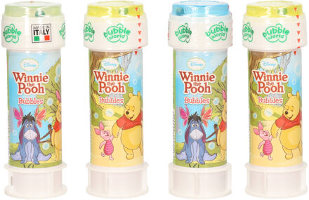 Disney 10x Winnie de Poeh bellenblaas flesjes met bal spelletje in dop 60 ml voor kinderen
