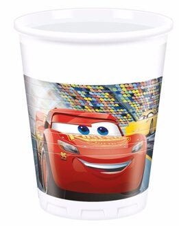 Disney 16x stuks Disney Cars feest bekers 200 ml - Feestbekertjes Multikleur