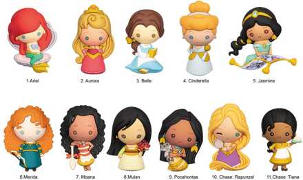 Disney 3D PVC Bag Clips Ultimate Princess Series 31 Display (24)