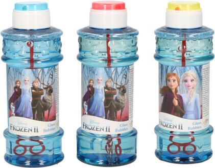 Disney 3x Disney Frozen 2 bellenblaas flesjes met bal spelletje in dop 300 ml voor kinderen