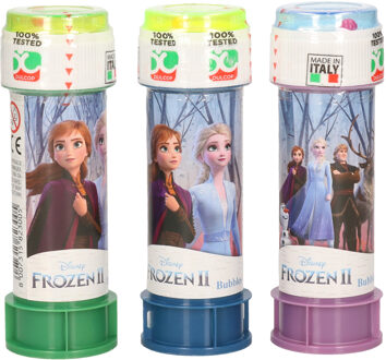 Disney 3x Disney Frozen 2 bellenblaas flesjes met bal spelletje in dop 60 ml voor kinderen - Bellenblaas