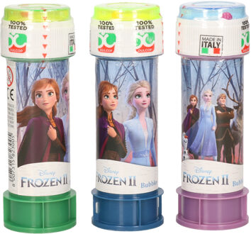 Disney 3x Disney Frozen 2 bellenblaas flesjes met bal spelletje in dop 60 ml voor kinderen