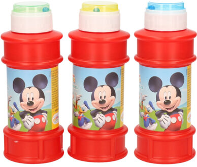 Disney 3x Disney Mickey Mouse bellenblaas flesjes met bal spelletje in dop 175 ml voor kinderen