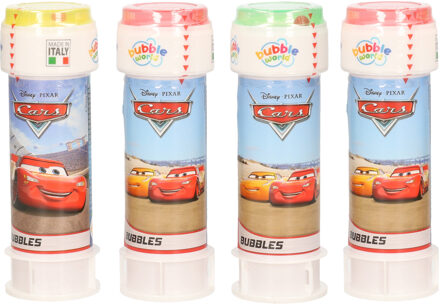 Disney 4x Disney Cars bellenblaas flesjes met bal spelletje in dop 60 ml voor kinderen - Bellenblaas