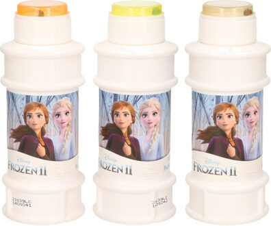 Disney 4x Disney Frozen 2 bellenblaas flesjes met bal spelletje in dop 175 ml voor kinderen - Bellenblaas