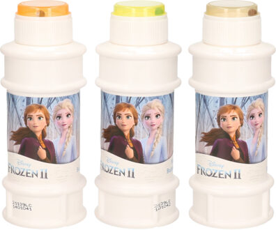 Disney 4x Disney Frozen 2 bellenblaas flesjes met bal spelletje in dop 175 ml voor kinderen