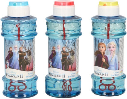 Disney 4x Disney Frozen 2 bellenblaas flesjes met bal spelletje in dop 300 ml voor kinderen