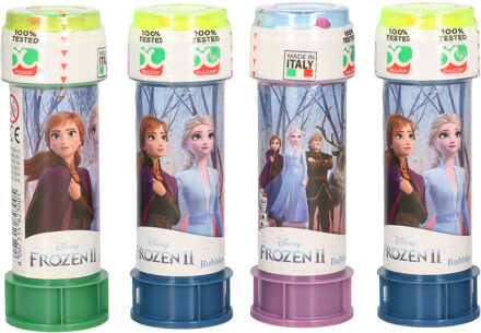 Disney 4x Disney Frozen 2 bellenblaas flesjes met bal spelletje in dop 60 ml voor kinderen - Bellenblaas