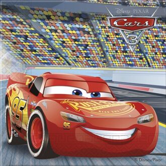 Disney 60x Cars feest servetten 33 x 33 cm kinderverjaardag - Feestservetten Rood