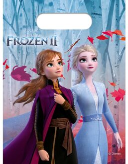 Disney 6x stuks Disney Frozen 2 themafeest uitdeelzakjes