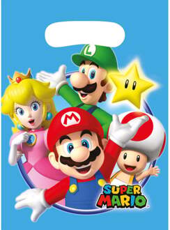 Disney 8x stuks Super Mario feestzakjes/snoepzakjes - Uitdeelzakjes Multikleur