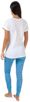 Disney Aladdin 3 Wishes-pyjama voor dames, blauw-wit