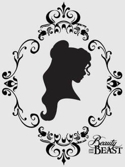 Disney Belle en het Beest Belle Silhouet Dames T-shirt - Grijs - 5XL - Grijs