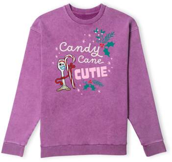 Disney Candy Cane Cutie Christmas Jumper - Purple Acid Wash - S - Purple Acid Wash