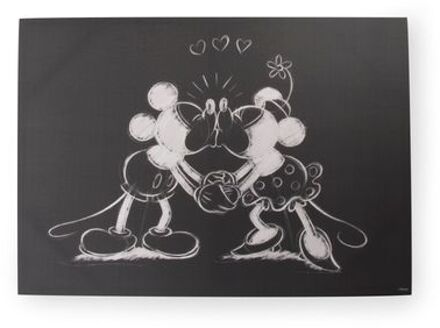 Disney Canvas Schilderij - Mickey & Minnie - zwart/wit - 70x50 cm